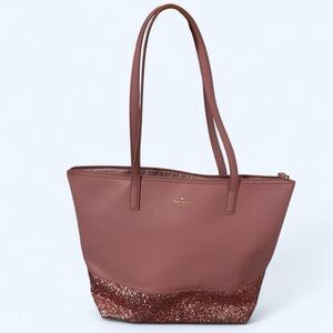 Kate Spade Mauve and Glitter Tote